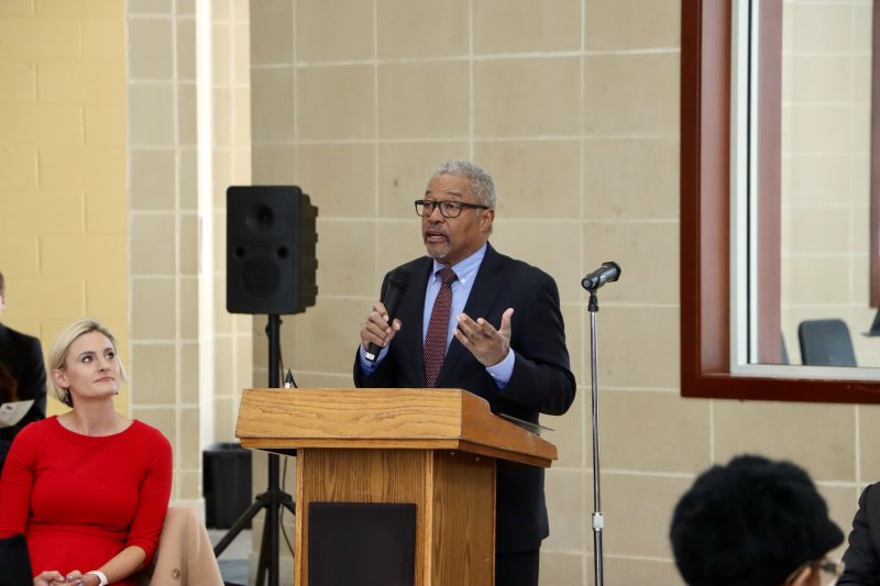 Joseph Lawson, Southern Delaware Alliance for Racial Justice executive director, spekas about five generations of his family who served or currently serve in the military.